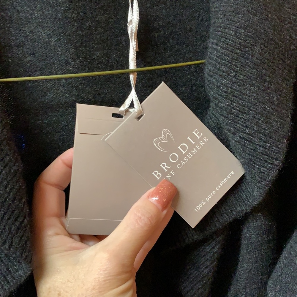 NWT Brodie Cashmere Ruffle cardigan - Picture 3 of 10